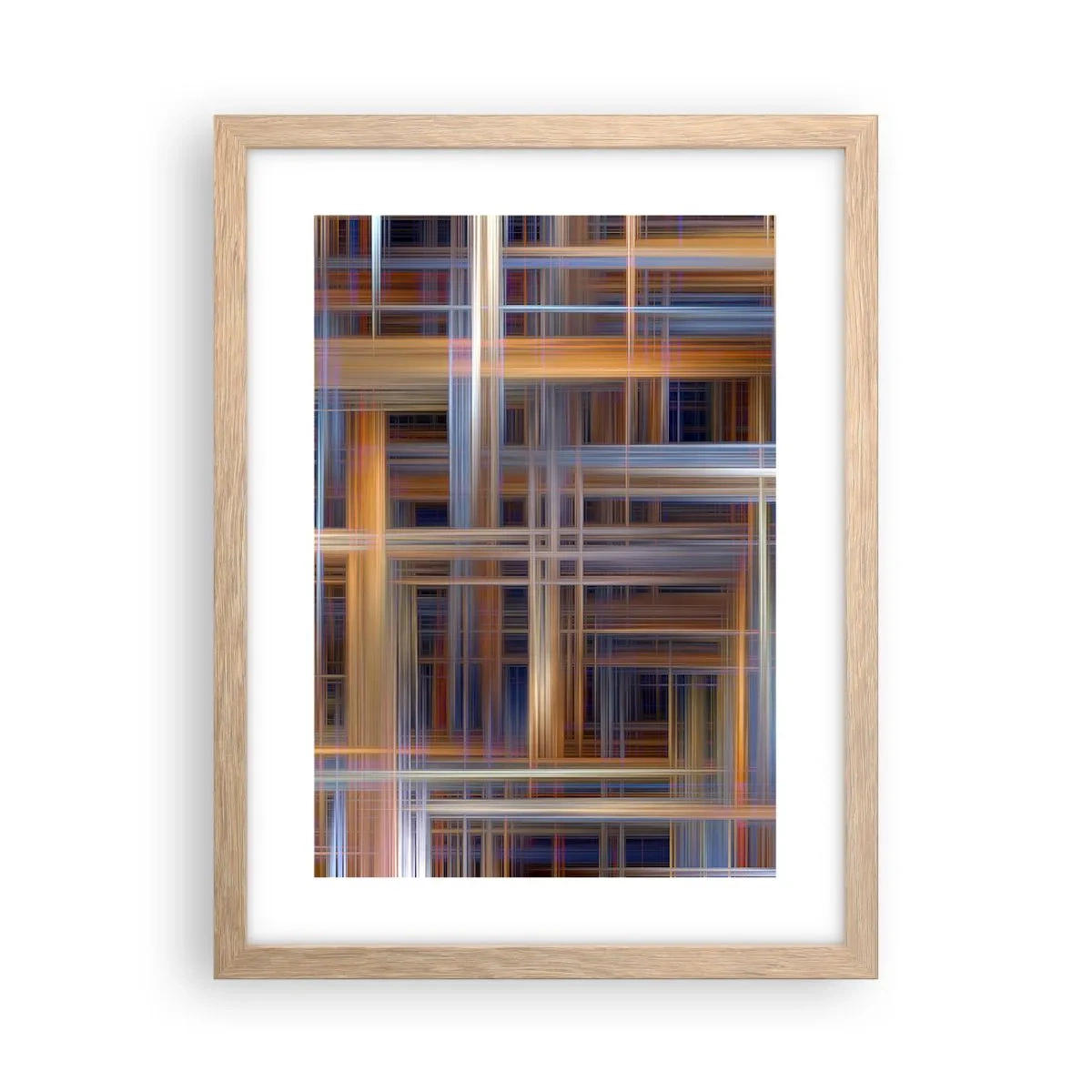 Plakat i ramme af lyst egetræ - Vævet af lys - 30x40 cm
