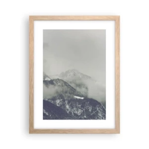 Plakat i ramme af lyst egetræ - Tåget dal - 30x40 cm
