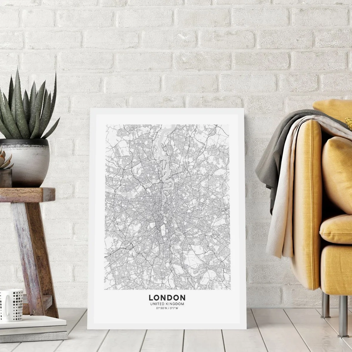 Plakat - Kort over Londons labyrint - 40x50 cm