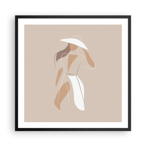 Plakat i sort ramme - Mode er sjovt - 60x60 cm