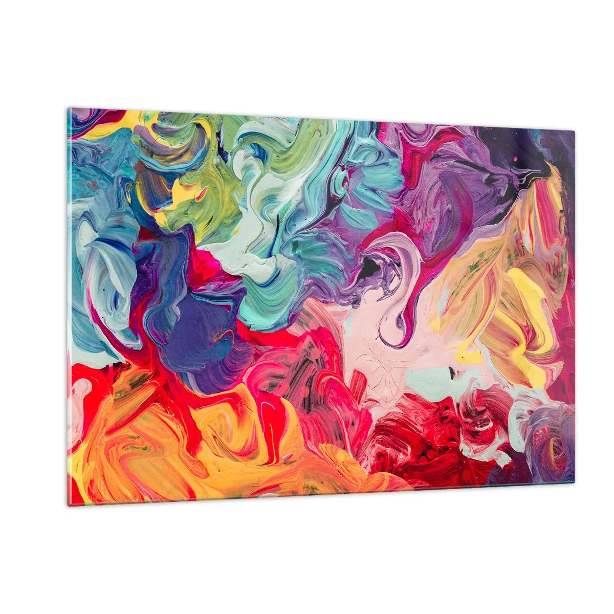 Billede på glas - Farvernes fødsel - 120x80 cm