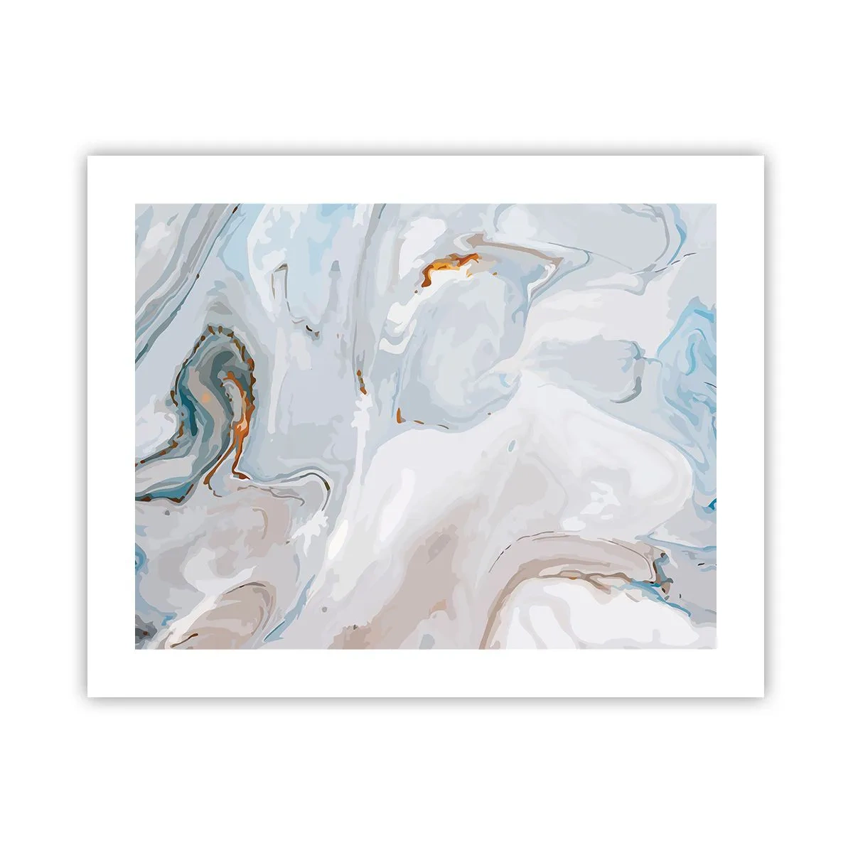 Plakat - Hvid opløftet - 50x40 cm