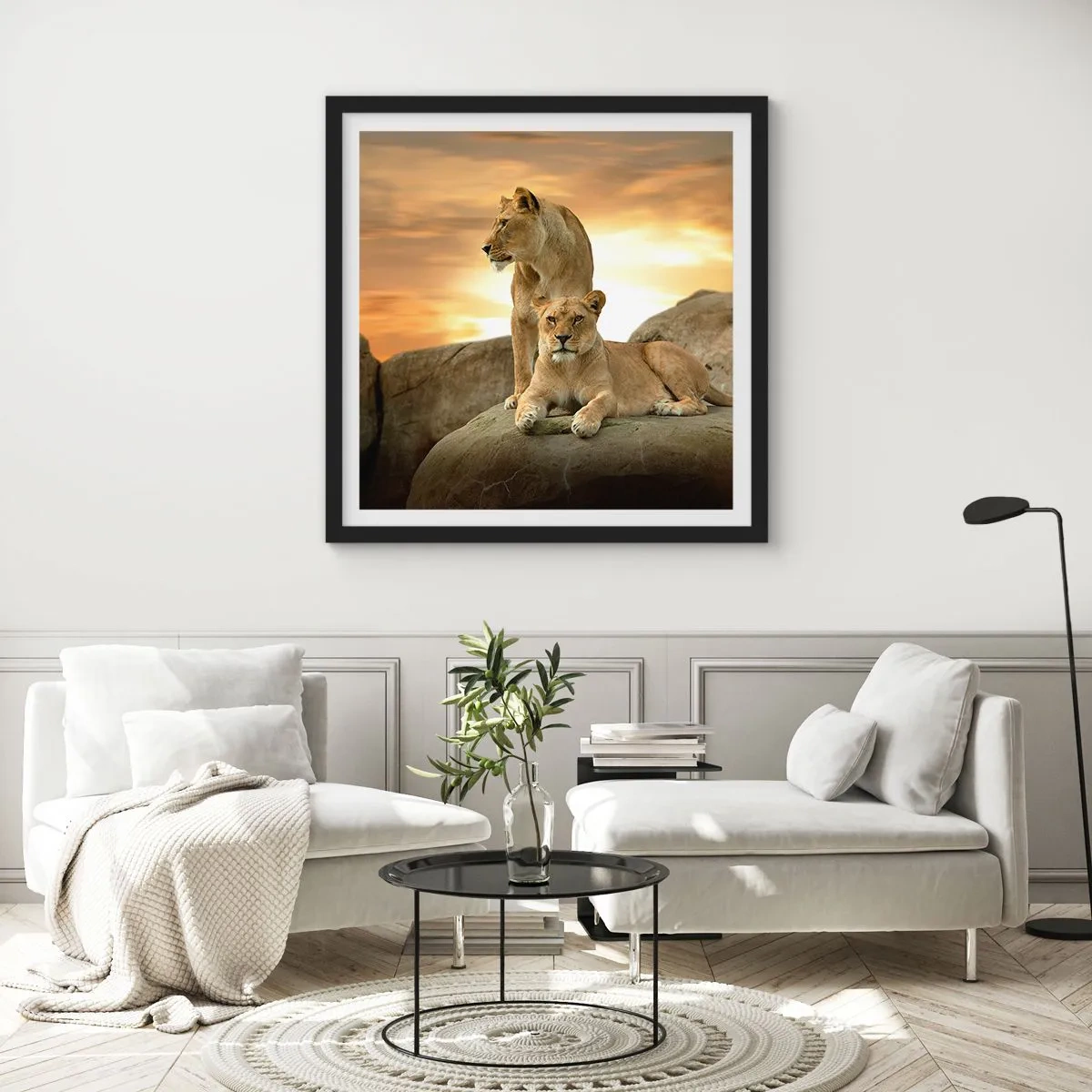 Plakat i sort ramme - Kongelig majestæt - 60x60 cm