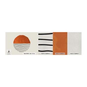 Prøve Fototapet Premium Canvas - I en japansk atmosfære - Abstraktion, Stykke, Minimalisme - 100x30 cm