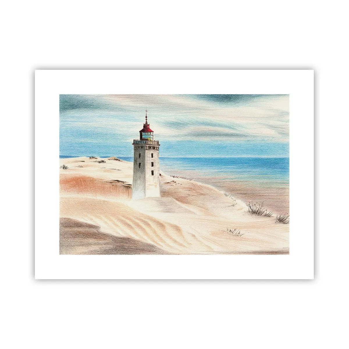 Plakat - Altid med blikket rettet mod havet - 40x30 cm