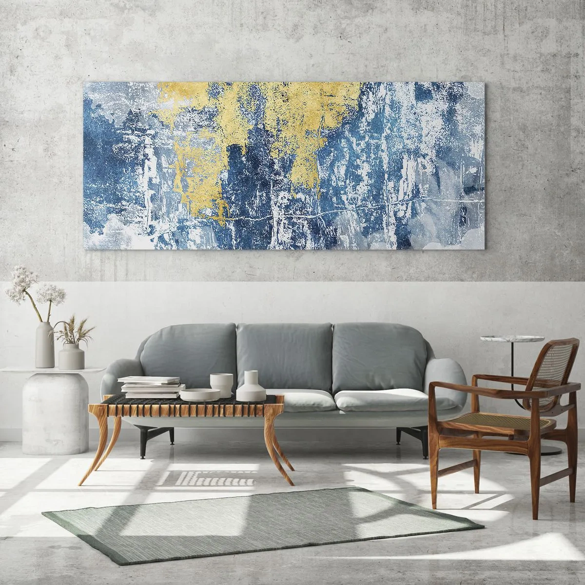 Billede på glas - En fredfyldt abstraktion - 100x40 cm