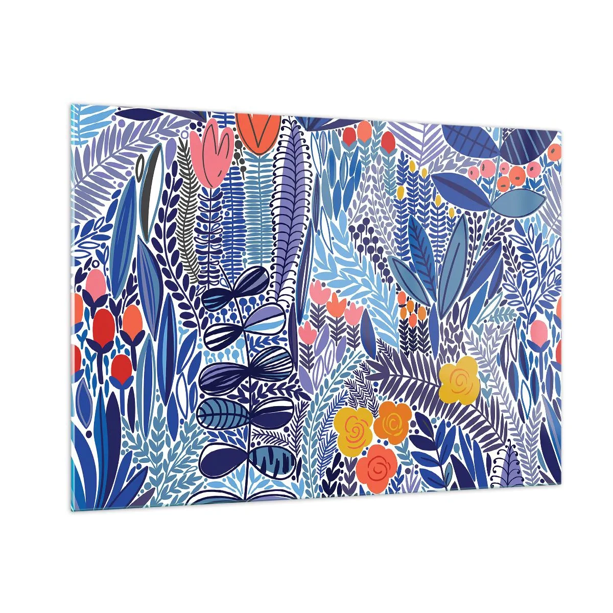 Billede på glas - Hawaiiansk have - 100x70 cm