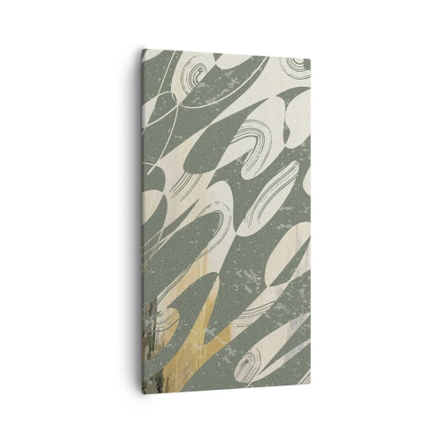 Lærredstryk - Billede på lærred - Rytmisk abstraktion - 55x100 cm