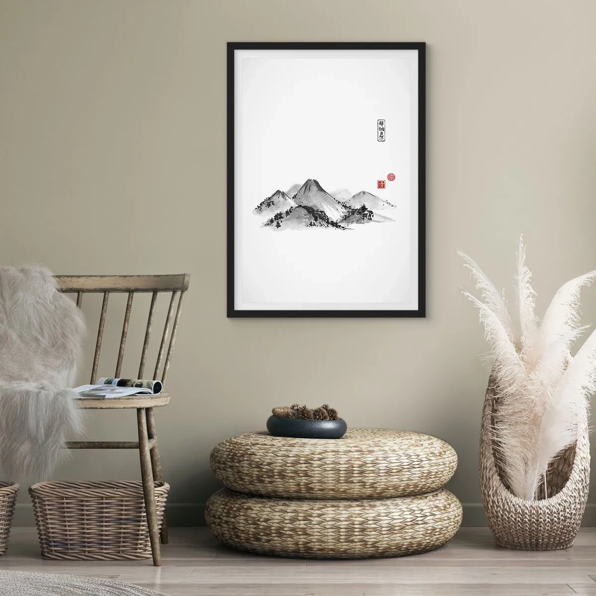 Plakat i sort ramme - Langt væk - 40x50 cm