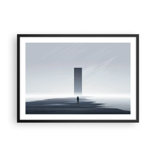 Plakat i sort ramme - Mulighed eller trussel? - 70x50 cm