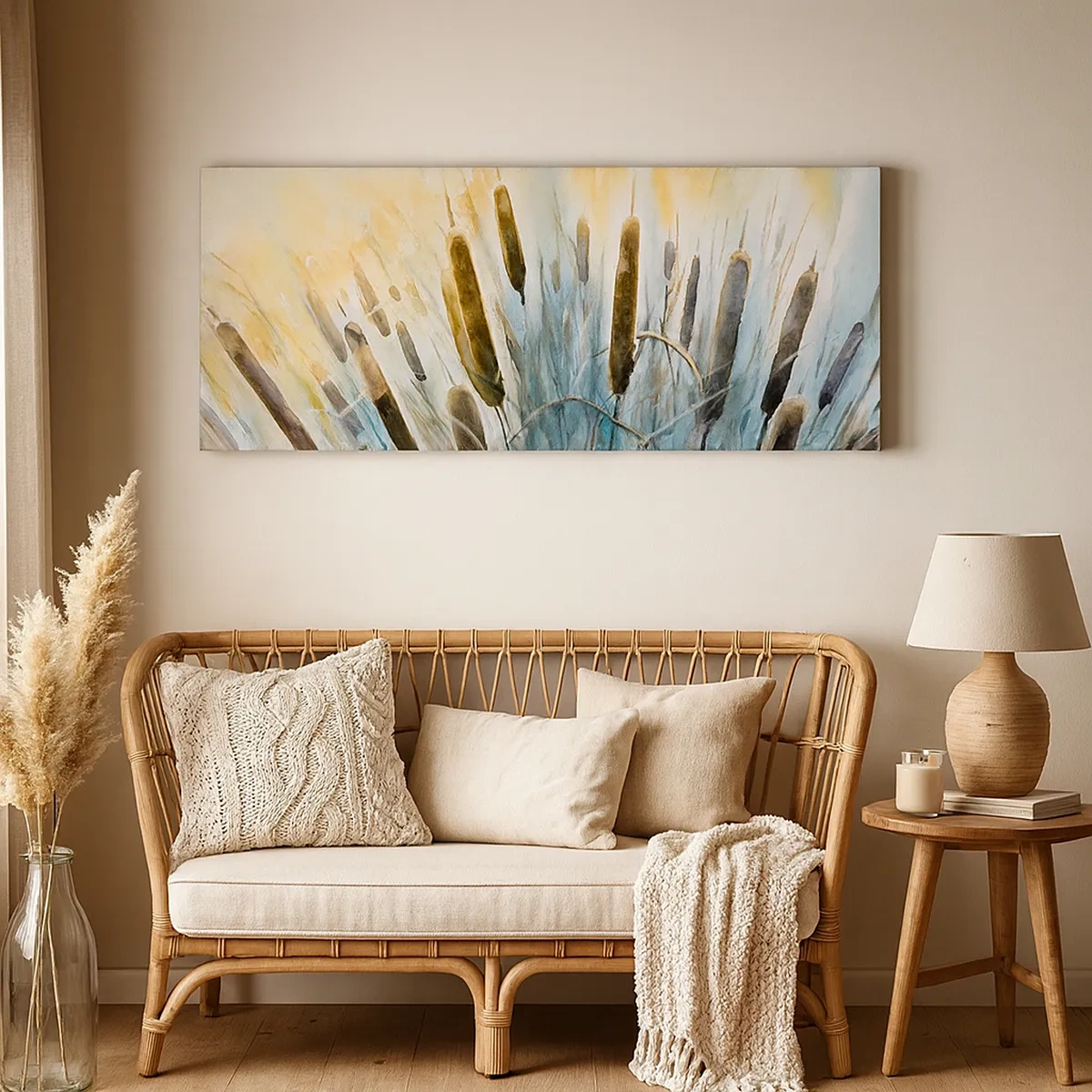 Lærredstryk - Billede på lærred - Vandets kulde, solens varme - 30x30 cm