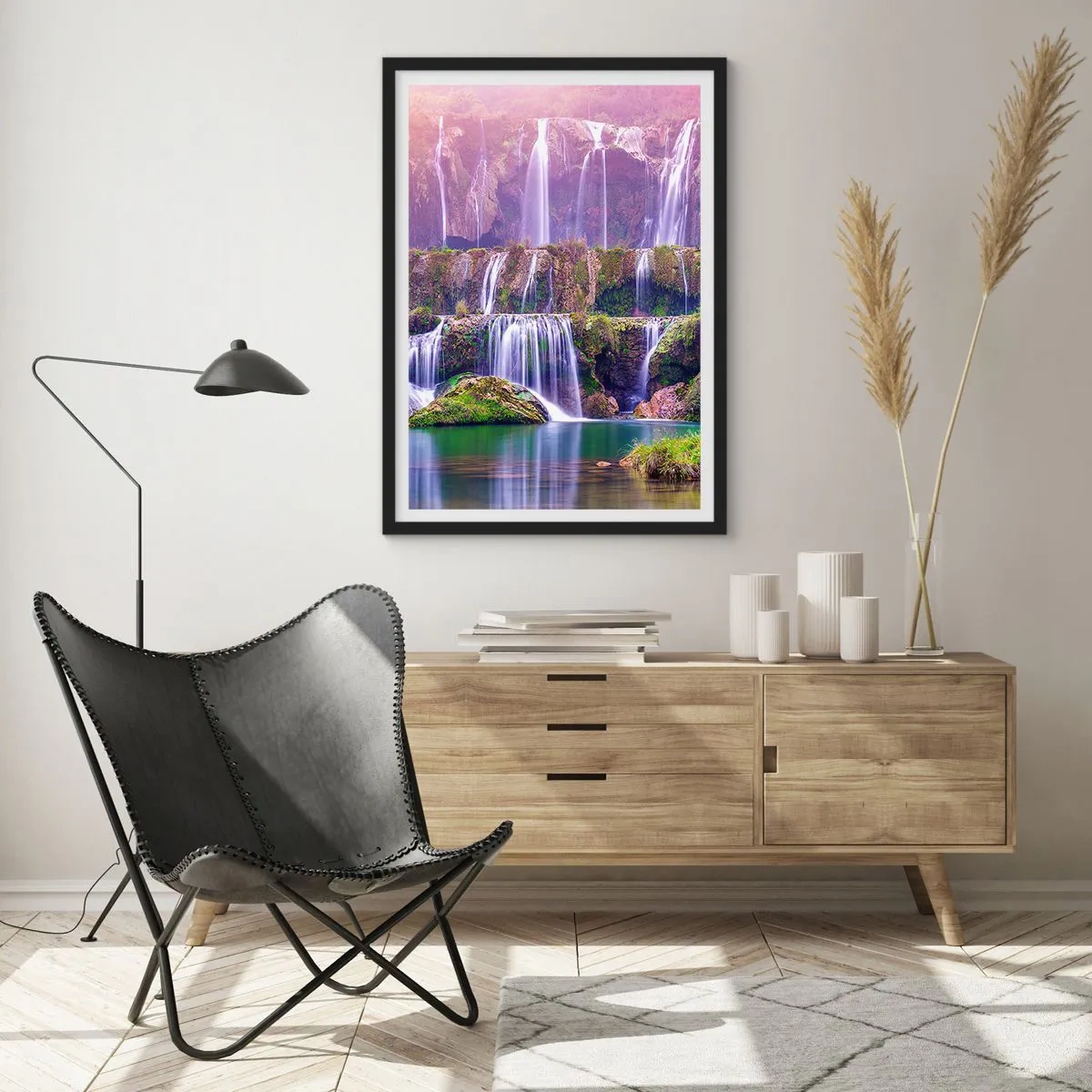 Plakat i sort ramme - Trappe til himlen - 40x50 cm