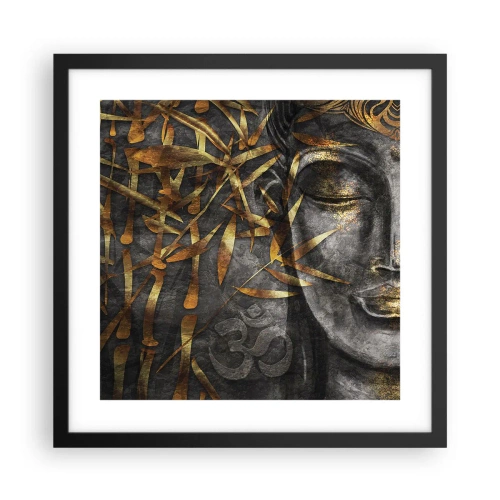 Plakat i sort ramme - Mærk freden - 40x40 cm