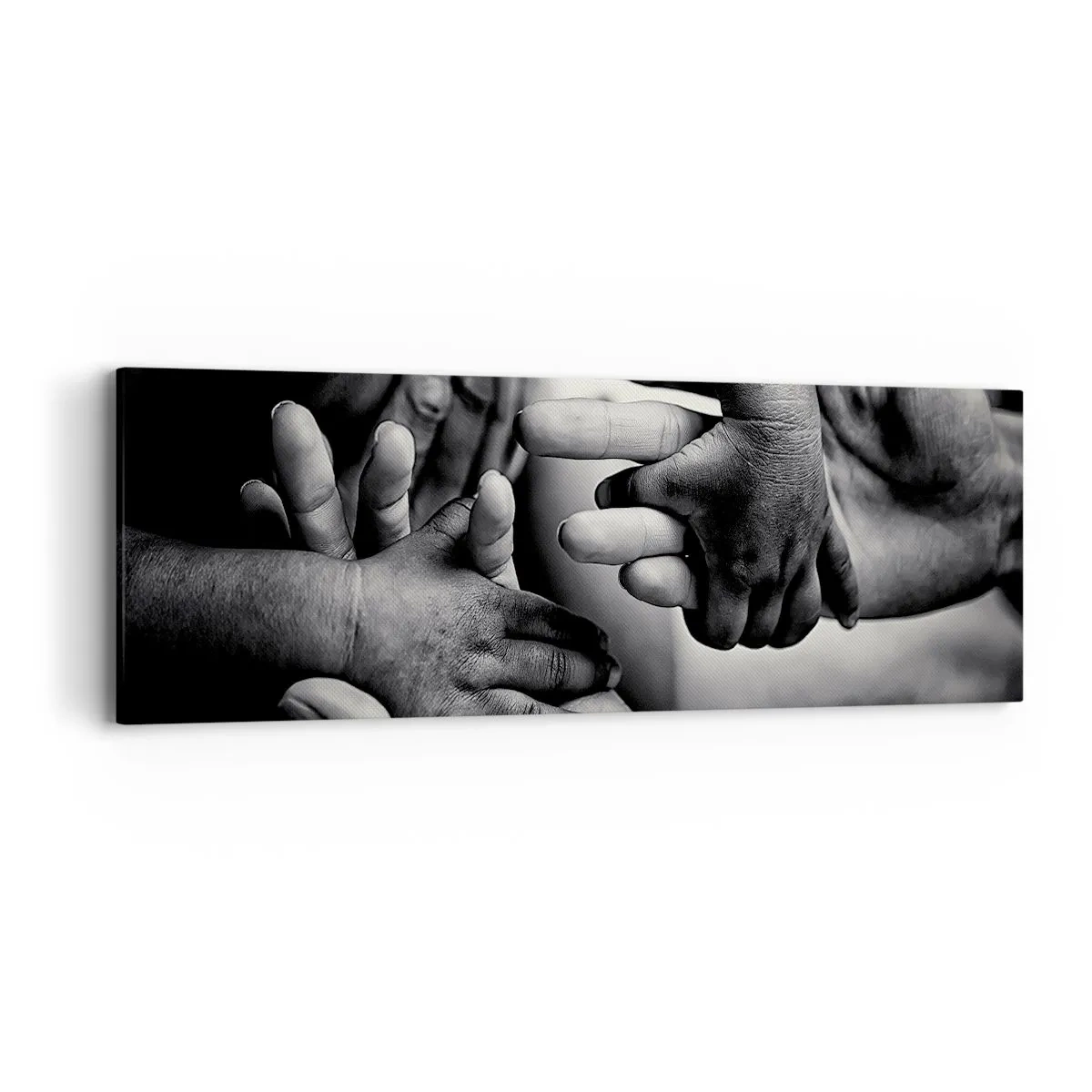 Lærredstryk - Billede på lærred - At være menneske - 90x30 cm