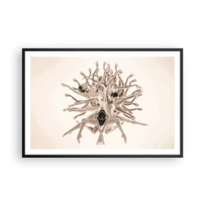 Plakat i sort ramme - Blomstrende i dans - 91x61 cm