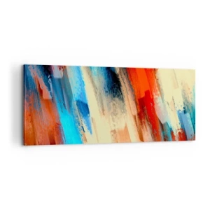 Lærredstryk - Billede på lærred - En kaskade af farver - 100x40 cm