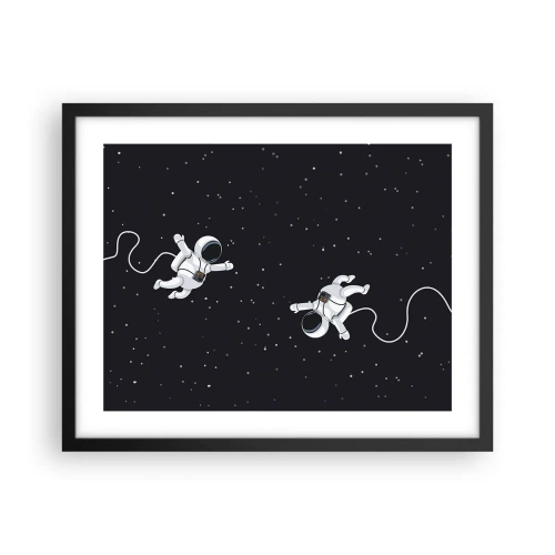 Plakat i sort ramme - Rummet vikler sig sammen - 50x40 cm