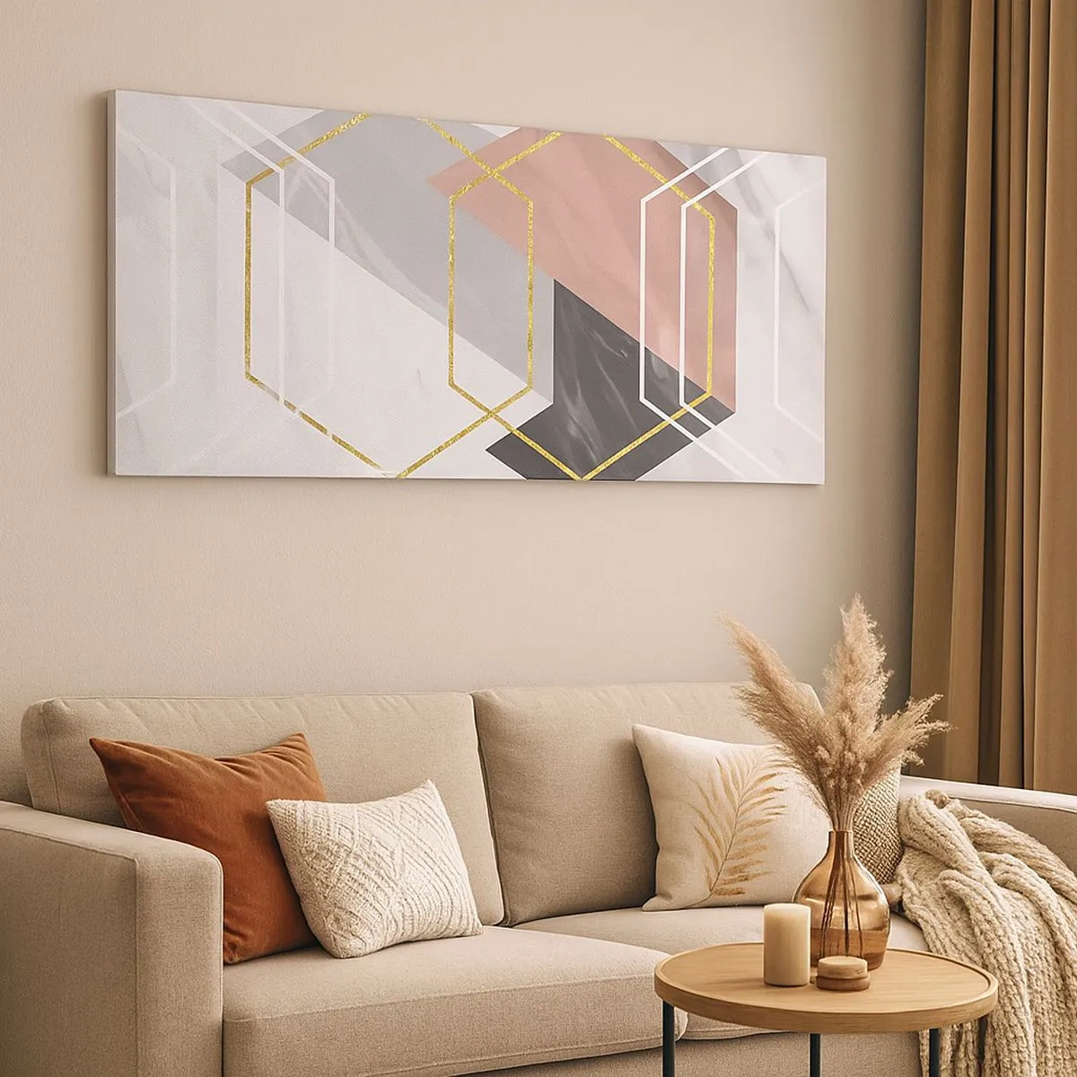 Lærredstryk - Billede på lærred - Kædesammensætning - 100x40 cm