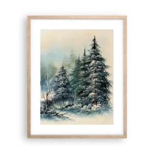 Plakat i ramme af lyst egetræ - Klar til jul - 40x50 cm