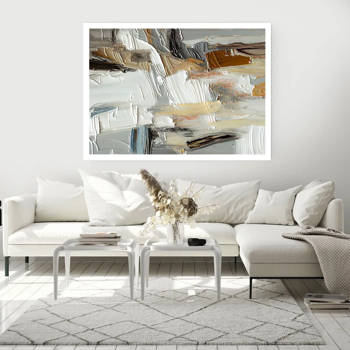 Plakat - Farverige lagdelinger - 91x61 cm