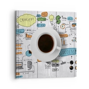 Lærredstryk - Billede på lærred - Tid til en pause - 70x70 cm