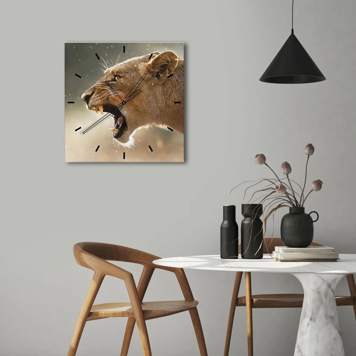 Vægur, Uret - Prøv ikke at lytte - 40x40 cm