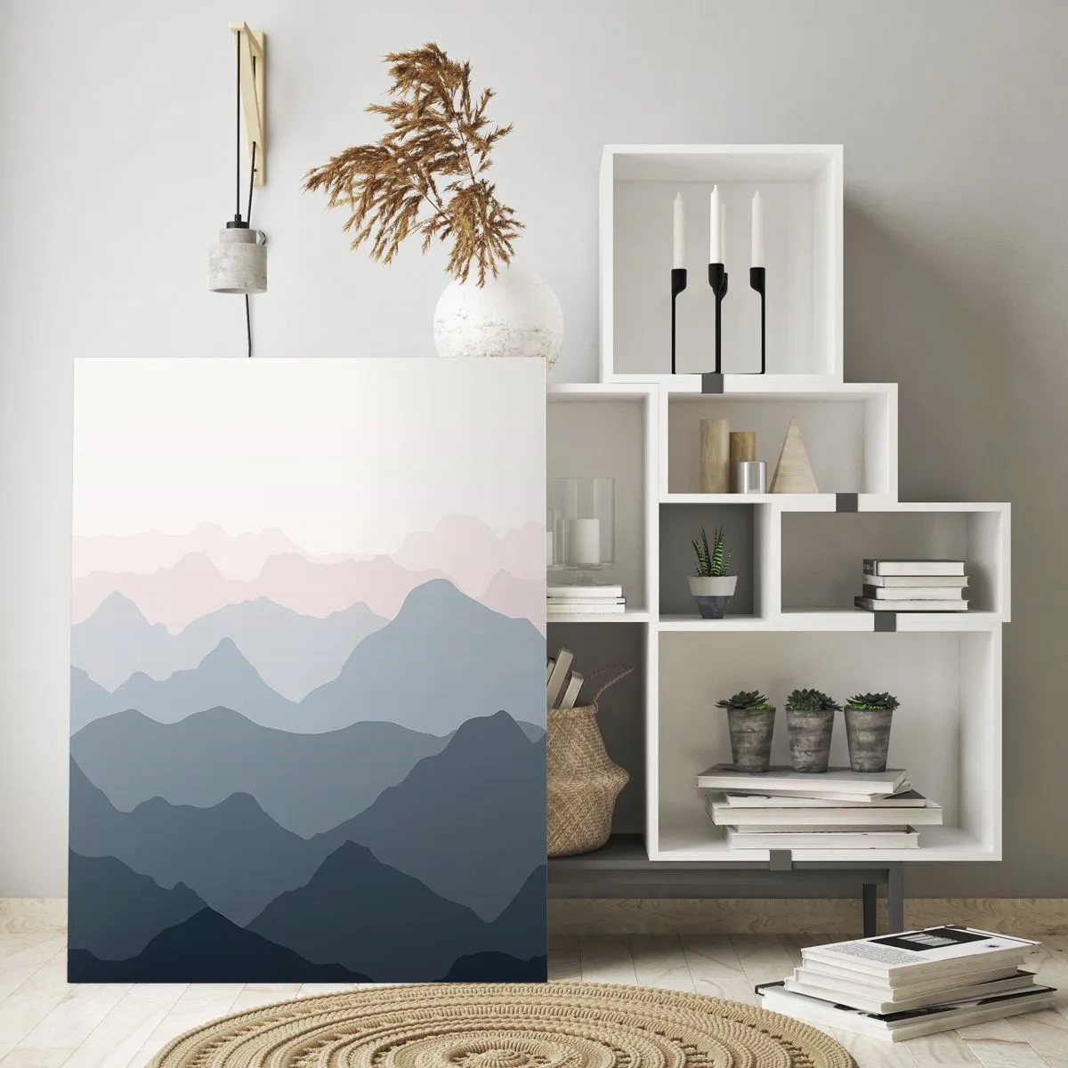 Billede på glas - Bølger af bjerge - 70x100 cm