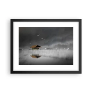 Plakat i sort ramme - Beskyttelse mod regnen - 40x30 cm