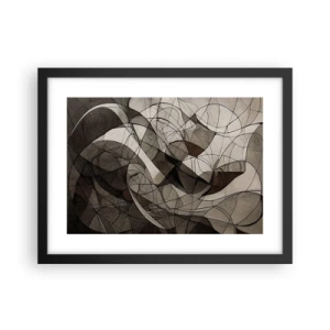 Plakat i sort ramme - Cirkulation af jordens farver - 40x30 cm