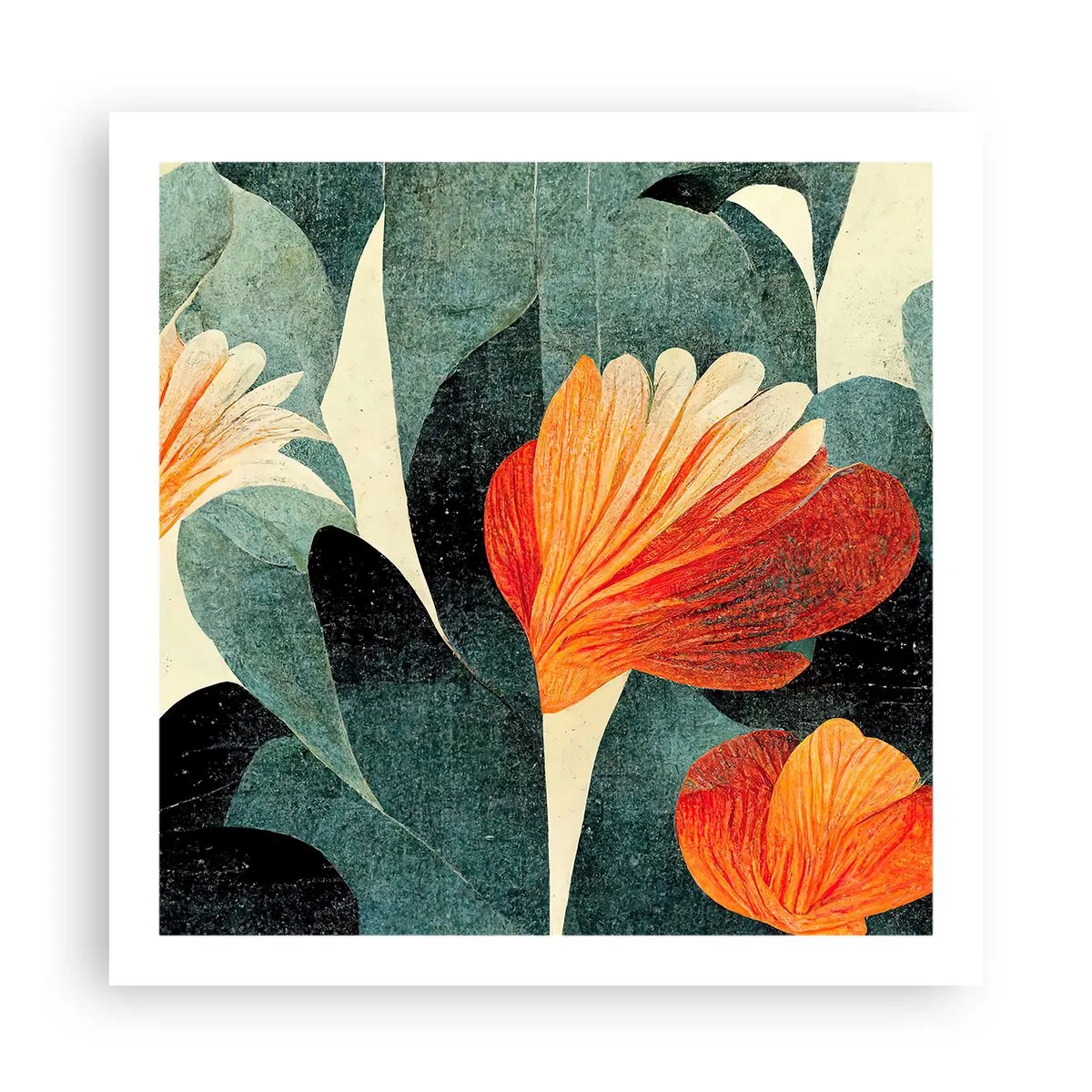 Plakat - Varmen fra troperne og køligheden fra det grønne - 60x60 cm