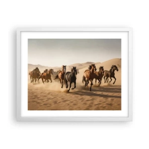 Plakat i hvid ramme - Fri som vinden - 50x40 cm