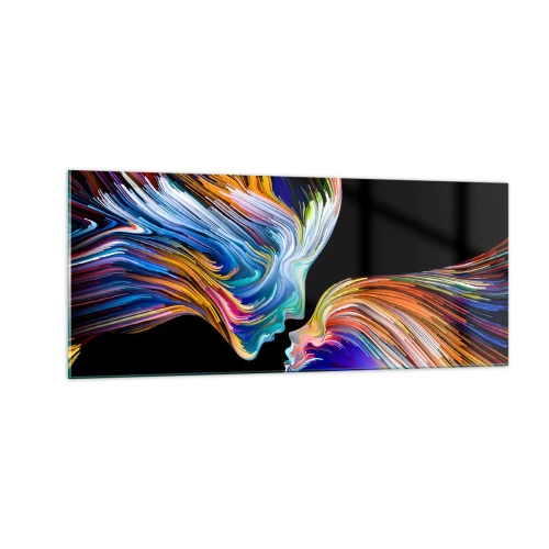 Billede på glas - Fusion af energi og lys - 100x40 cm