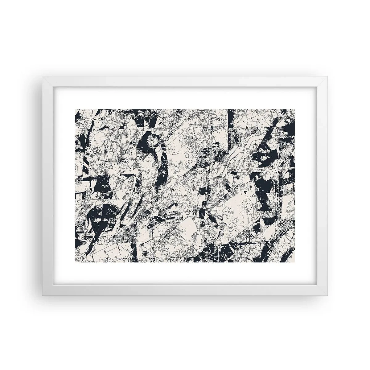 Plakat i hvid ramme - Modsætningernes gennemtrængning - 40x30 cm