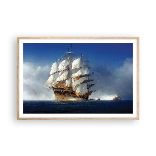 Plakat i ramme af lyst egetræ - Den store herlighed! - 91x61 cm