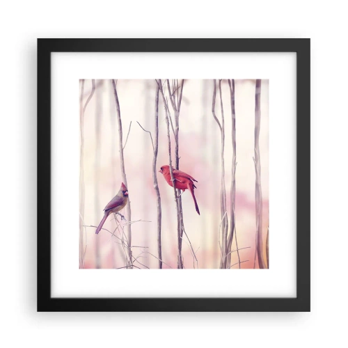 Plakat i sort ramme - Fortællingen om den lyserøde skov - 30x30 cm