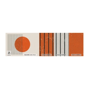 Prøve Fototapet Premium Sand - Altid solen - Sol, Minimalistisk, Linjer - 100x30 cm
