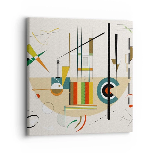 Lærredstryk - Billede på lærred - Og verden griner - 30x30 cm