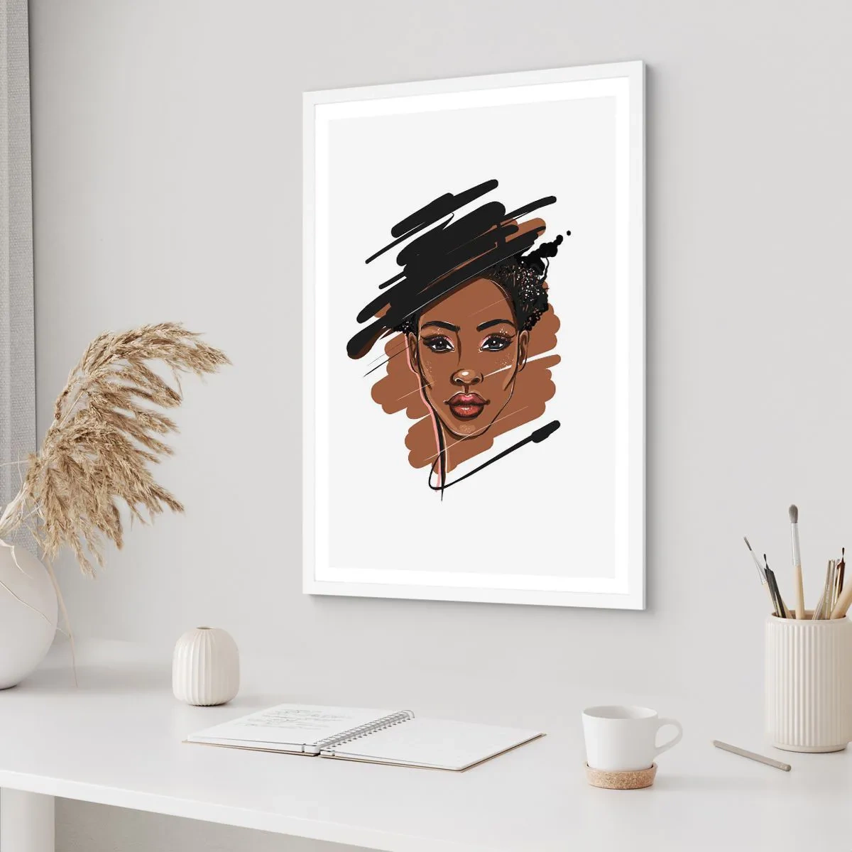 Plakat i hvid ramme - Sød som chokolade - 70x100 cm