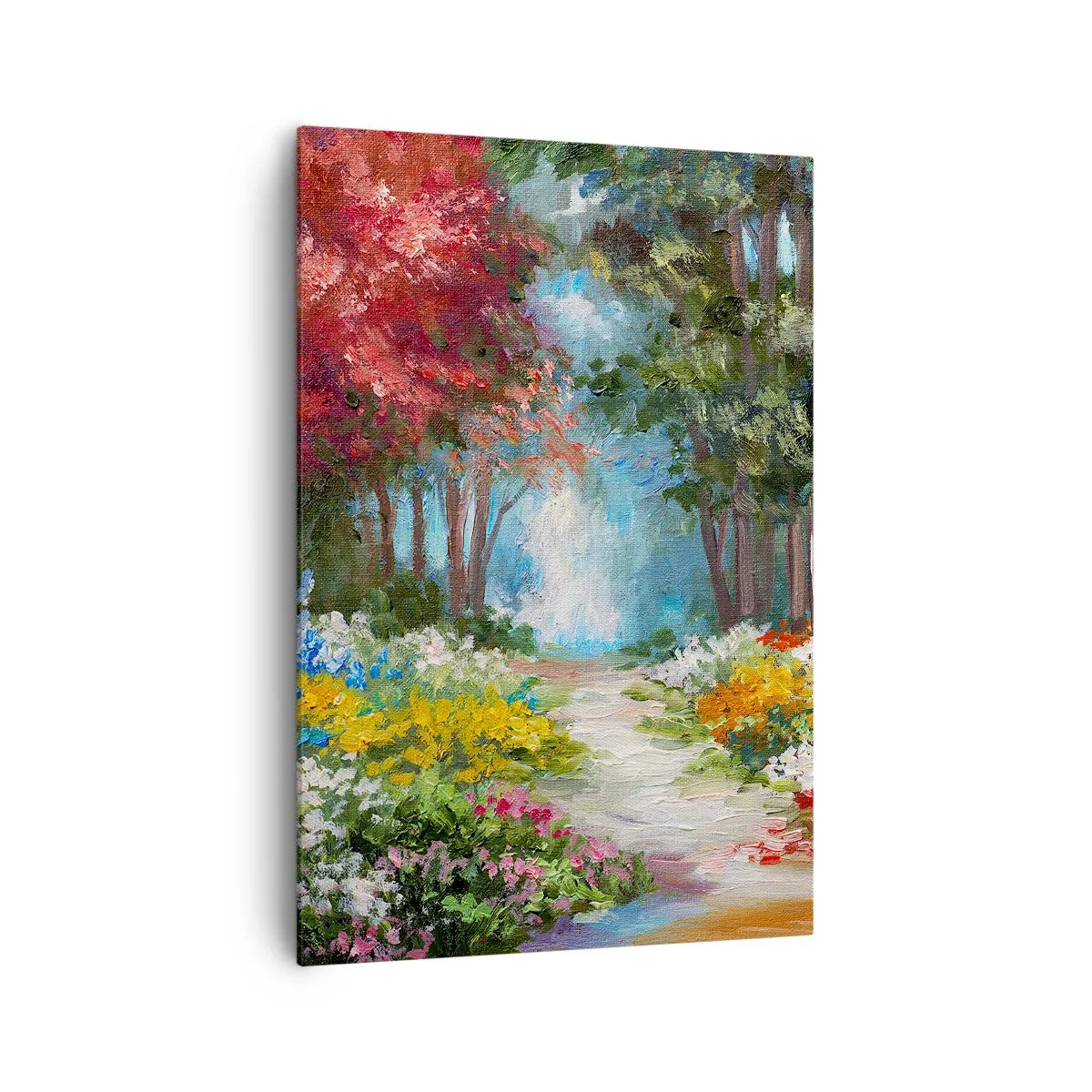 Lærredstryk - Billede på lærred - Skovhave, blomsterskov - 70x100 cm