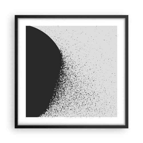 Plakat i sort ramme - Partikelbevægelse - 50x50 cm