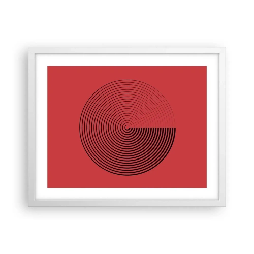 Plakat i hvid ramme - Cirkulær bevægelse - 50x40 cm