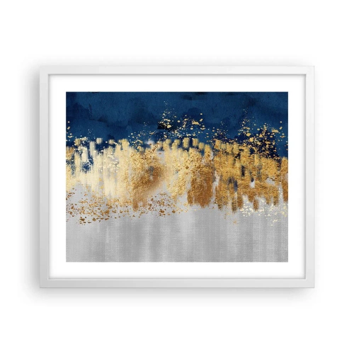 Plakat i hvid ramme - Moderne komposition med gnist - 50x40 cm