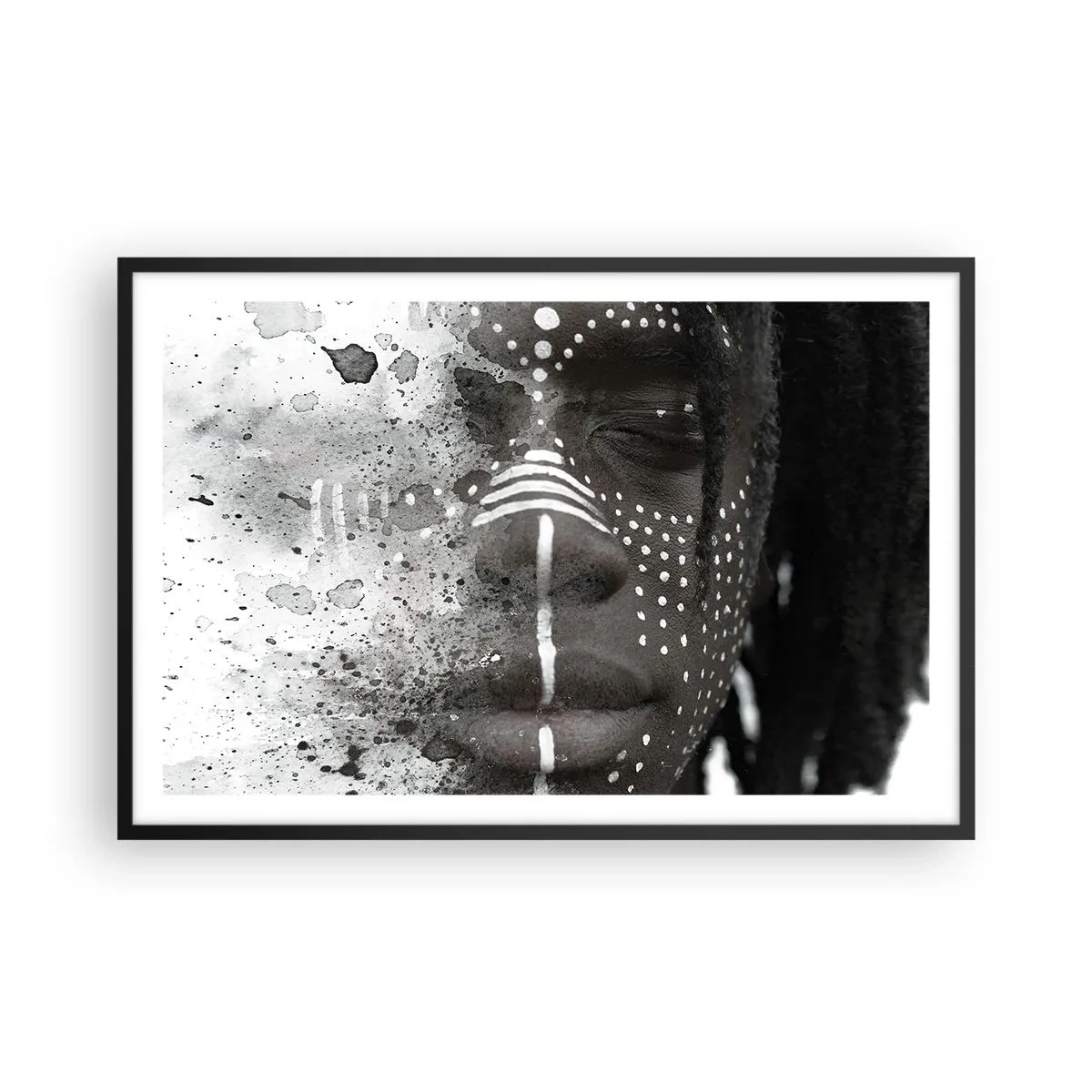 Plakat i sort ramme - Opdag den oprindelige ånd - 91x61 cm