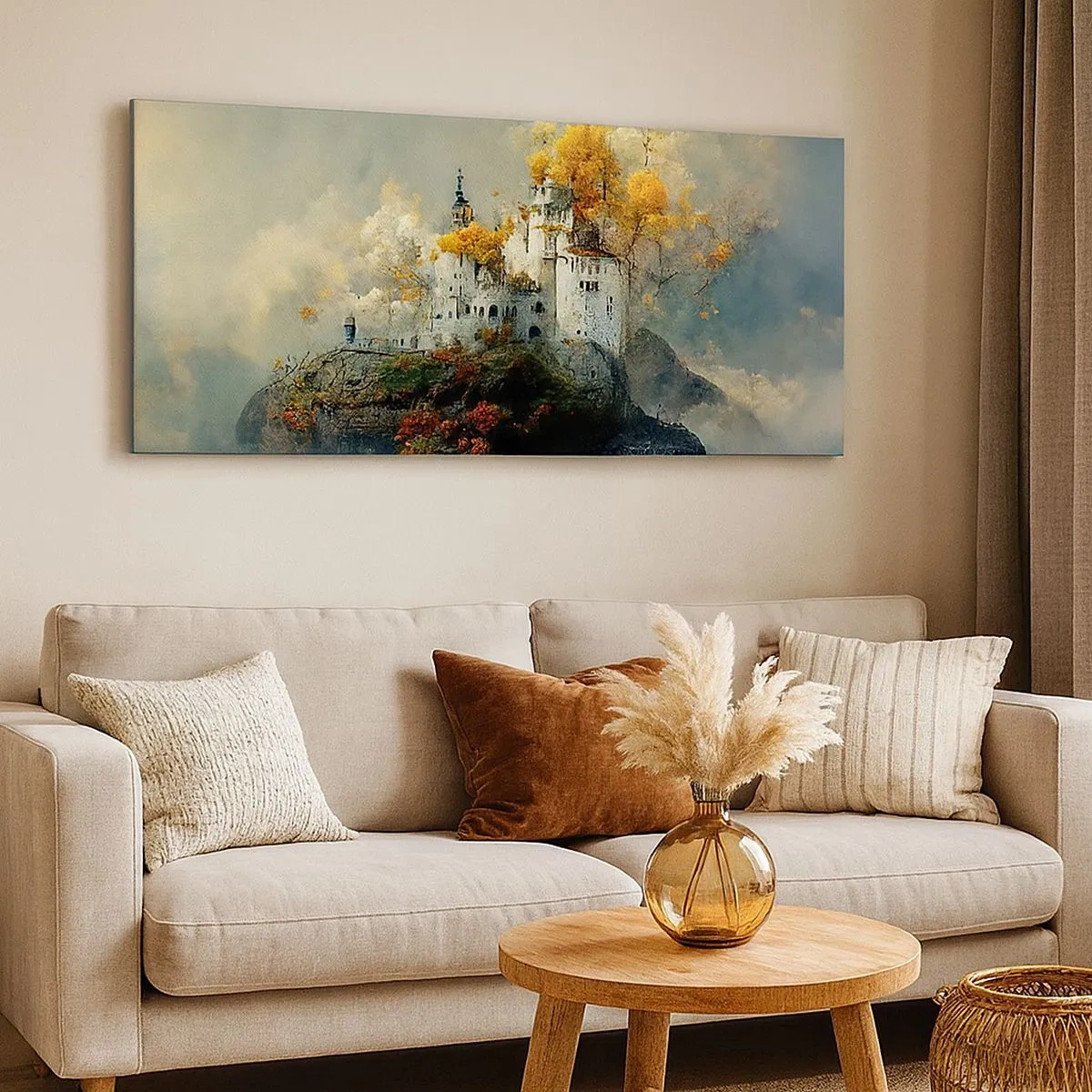 Lærredstryk - Billede på lærred - Begyndelsen på en romantisk historie - 100x40 cm