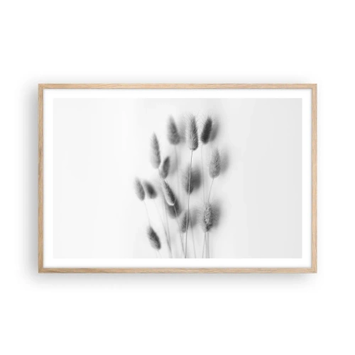 Plakat i ramme af lyst egetræ - Dens bløde græs - 91x61 cm