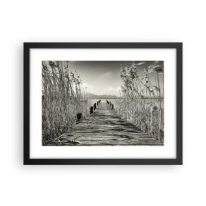 Plakat i sort ramme - I græssernes fred - 40x30 cm