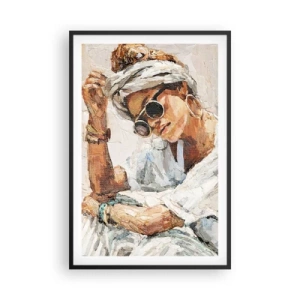 Plakat i sort ramme - Portræt i fuldt sollys - 61x91 cm