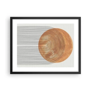 Plakat i sort ramme - En solrig komposition - 50x40 cm