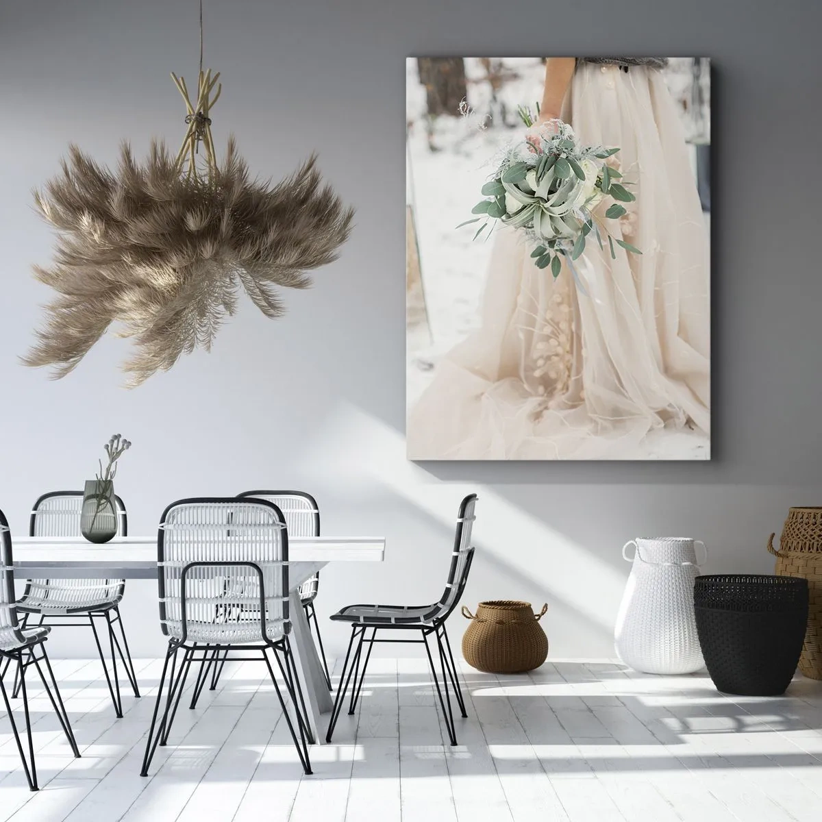 Lærredstryk - Billede på lærred - Og de levede lykkeligt til deres dages ende - 80x120 cm