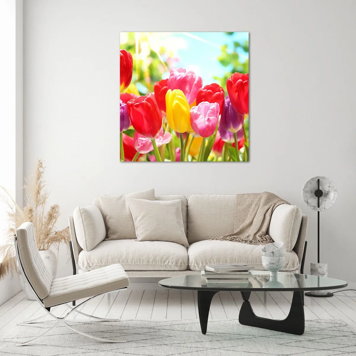 Billede på glas - Det er os, maj måneds farver! - 70x70 cm